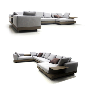 Nhà Sản Xuất Hiện Đại Vải Lanh Tùy Chỉnh Ghế Sofa Đồ Nội Thất Modular Góc Sang Trọng Cắt Ghế Cho Phòng Khách Lớn Vòng Sofa - Product Image 3