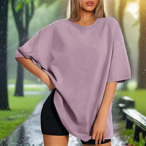 T-shirts à manches courtes slim fit pour femmes, 100% coton, décontractés, en toile, anti-UV, écologiques, respirants, à séchage rapide, pour le sport - Product Image 2