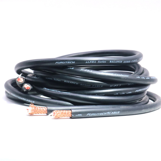HIFI Audio QINCROWN QC-211 8mm P2.1 PCOCC Conductor Balance Cables RCA Amplifier Cord 1m PVC Jacket Combination Computer DVD