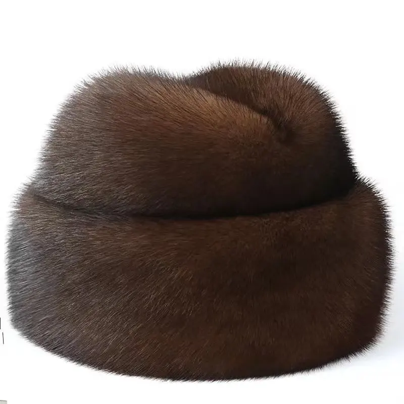 Chapeau chaud d'hiver présidentiel populaire personnalisé chapeau d'âge moyen et âgé chapeau de fourrure de vison