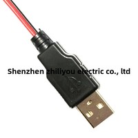 Enchufe macho USB a Cable de terminal de para juguete, barco de Control remoto, paquete de batería de coche, componentes electrónicos para carga USB