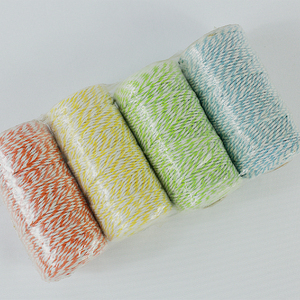 เชือกเกลียวผ้าฝ้ายแบบบิดสายรัดผ้าฝ้ายสีสันสดใส1มม. 2มม. ย่อยสลายได้ - Product Image 4