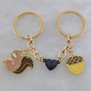 Porte-clés en alliage métallique doré pour femme, motif plante succulente, tendance et mignon, idéal comme cadeau pour les amis, collection 2026 - Product Image 2