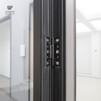Pivot d'entrée isolé en aluminium de sécurité en acier charnières d'entrée avant en verre métallique extérieur système de porte battante coulissante robuste