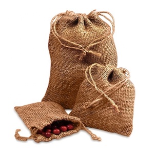 Bolsa de Yute Mini Ecológica con Cordón y Estampado de Letras para Envolver Regalos, en Oferta - Product Image 4