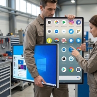 Écran tactile industriel à cadre ouvert de 10,1 à 15,6 pouces avec bordure étroite, matériau en alliage capacitif, interface série RS232
