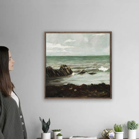 Affiche d'art paysager, vagues, peinture sur toile, reproductions d'art avec des peintures à l'huile célèbres pour la décoration de la maison