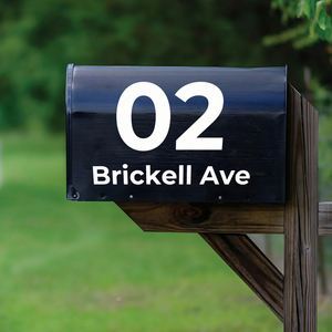 Custom Wheelie <b>Bin</b> Stickers, Trash Cans <b>Numbers</b> Waterproof Outdoor Vinyl Address Decals, Housewarming Gift - Product Image 3