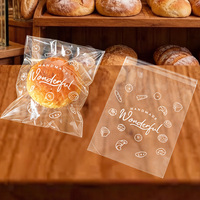 Sac en plastique personnalisé à bas prix pour pain, emballage plastique transparent en OPP avec fermeture auto-adhésive