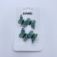 Großhandel 2021 Neuheiten Gold 3D Schmetterling Haar Krallen clips Zubehör kleine Schmetterling Haars pangen für Mädchen