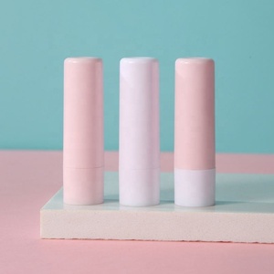 Tube de baume à lèvres rechargeable rose et blanc pour cosmétiques miniatures - Product Image 3