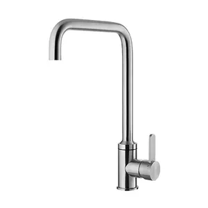 Commercial 304 Stainless Steel Single Handle Faucet Commercial UPC Kitchen Faucet With Waterfall