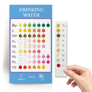 Kit <span class=keywords><strong>de</strong></span> Prueba <span class=keywords><strong>de</strong></span> Agua 9 en 1 Preciso para Monitoreo <span class=keywords><strong>de</strong></span> Calidad del Agua <span class=keywords><strong>de</strong></span> Piscina y Pozo con Tiras <span class=keywords><strong>de</strong></span> <span class=keywords><strong>Lectura</strong></span> Visual Fácil - Product Image 1