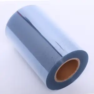 China Factory Direct Supply Transparent Blue 0.25 mm Thickness PVC Rigid Film Roll for Pharmaceutical Blister Packaging
