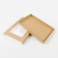 Boîte cadeau en carton avec logo personnalisé avec fenêtre transparente et fermeture par ruban pour divers besoins de cadeaux Impression en relief sans danger pour les aliments