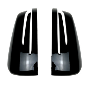 Mercedes-Benz Mirror Covers Piano Black Carbon Fiber Texture Full Set Adhesive Type - Product Image 1