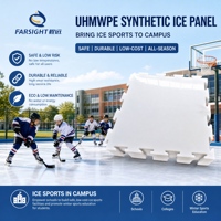 Panneaux de glace synthétique UHMWPE, planches de patinoire artificielle, joint en queue d'aronde usiné CNC