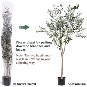 Arbre Bonsaï Artificiel LUYI de 1,80 m de Haut, Plante Artificielle Moderne en Soie, Olivier en Pot pour Intérieur et Extérieur - Product Image 4
