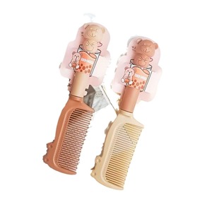 Cushion Hair <b>Comb</b> Large Portable Massage <b>Comb</b> For Travel With Bear Design Plastic Tooth - Product Image 1