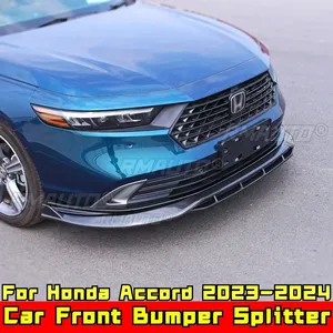 For Honda Accord 11th Gen 2023-2024 Body Kit Front Bumper <b>Lip</b> Carbon Fiber Look Sport Style Bumper <b>Splitter</b> Car Accessories - Product Image 1