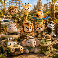 Jouets en peluche Safari personnalisés pour les parcs d'aventure |   Animaux en peluche écologiques, OEM ODM, faible MOQ, approvisionnement en gros, directement de l'usine