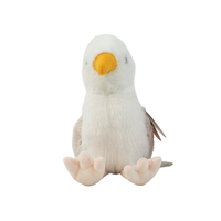 Peluche de mouette réaliste en polaire douce, 11-30 cm, cadeau, en stock, personnalisation OEM, vente en gros usine