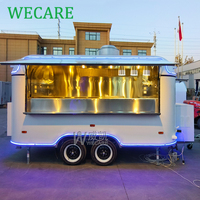 WECARE Remorque Mobile de Restauration Cocktail Café Bar à Jus, Entièrement Équipée pour Kebab Döner, Camion Fast Food avec Cuisine Complète