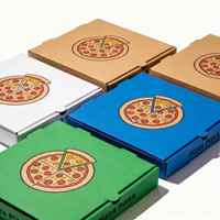 Boîtes à pizza personnalisées avec logo, emballages pour pizzeria, boîtes à pizza avec logo, boîtes alimentaires en carton ondulé recyclable