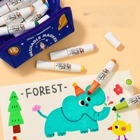 Marqueurs lavables pour enfants en forme de fusée, séchage rapide, sûrs, pour le dessin et la peinture, stylo marqueur pour bébé et tout-petit, pour le dessin et le gribouillage