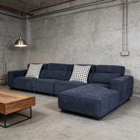 Ensemble de canapés en chenille minimaliste européen moderne - Écologique et durable pour les appartements urbains et les villas