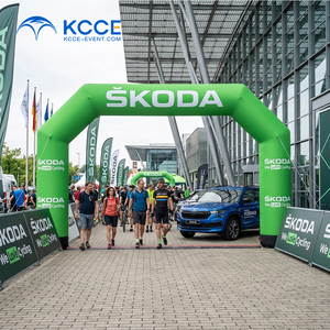 Lễ Hội Nhập kín quảng cáo cá nhân bắt đầu cửa thương mại hiển thị tam giác cổng tò vò PVC vòm bơm hơi cho các sự kiện đua - Product Image 1