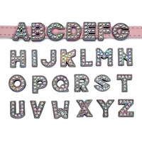 Breloques en cristal de 8mm givré pour la fabrication de bijoux, bracelet alphabet A-Z collier pour animaux de compagnie, accessoires de bricolage, 1 pièce