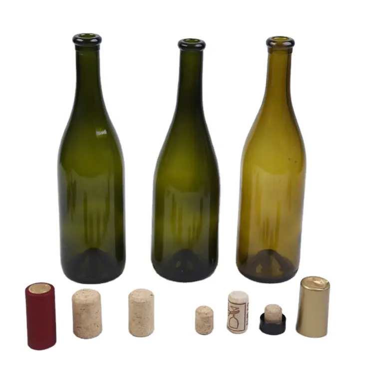 Botellas de vino transparentes de vidrio de alta gama, botella de vino, whisky