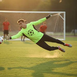 Men's High Quality 100% Polyester Heat-Transfer Printed Long Sleeve Soccer Goalkeeper Jersey Quick Dry Adult Game Training - Product Image 3