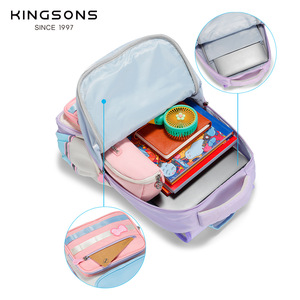 Kingsons Student <b>Backpack</b> 18 In Spine Protecting For Girls School Education <b>Large</b> Capacity With Zipper Pocket - Product Image 3