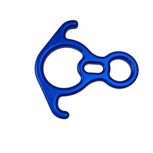 MingPin Descender en forme de 8 en aluminium 6082, capacité de charge 150 kg, avec <span class=keywords><strong>2</strong></span> anneaux en D et ajustement coulissant pour la protection en travaux en hauteur - Product Image 1