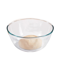 Ensemble de bols mélangeurs et saladiers en verre borosilicate transparent épais de grande taille, résistants au micro-ondes, pour la vente en gros, avec coffret cadeau professionnel