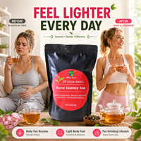Thé Minceur Herbal 28 Jours Ventre Plat Thé Naturel Gestion du Poids Détox Sachets de Thé Vert OEM Marque Privée Vente en Gros