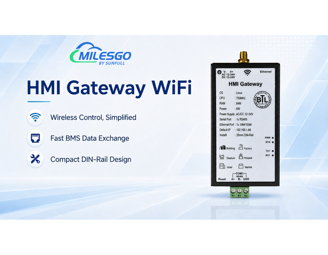 Industrial WiFi IoT Gateway, Milesgo HMI1001-ARM-WiFi, Industrial Remote Monitoring Controller for PLC, BMS and Automation