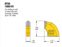 Dents en carbure de tungstène DT50 DT87 avec acier 40Cr pour le forage de puits profonds