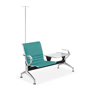 In magazzino ospedale di lusso comodo 1 sedile reclinabile sedia trasfusionale v palo infusione sedie di attesa con tavolo