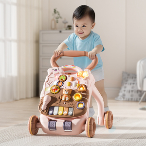 Marche-bébé avec piano éducatif et effets lumineux, roues antidérapantes <span class=keywords><strong>pour</strong></span> l'apprentissage de la marche des nourrissons - Product Image 1