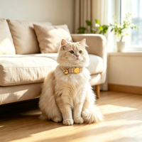 Collier de sécurité pour chat à motif écossais avec clochette, collier réglable anti-étranglement pour chats, motifs personnalisés disponibles