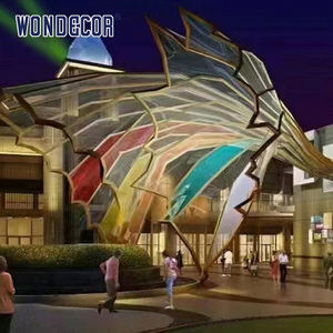 Wonderen Hot-Selling Moderne Outdoor Decoratieve Kunst Sculptuur: Led Vlinderboom Roestvrij Staal Sculptuur - Product Image 2