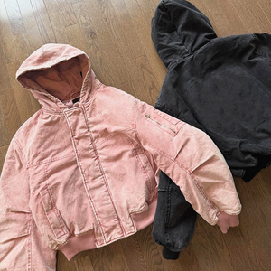Vestes de travail pour fabricants, avec boucle, crochet de pont, fermoir de pompier, en toile de canard, style charpentier, Detroit, et vestes bomber à capuche personnalisées avec crochet de pont - Product Image 3
