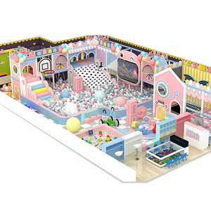 100 ㎡   Aire de jeux intérieure pour enfants, parc d'attractions souple avec labyrinthe et équipement de trampoline - Product Image 1