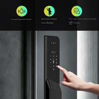 Serrure de porte intelligente étanche avec empreinte digitale, clavier et reconnaissance faciale 3D pour porte en bois massif, usage domestique, compatible TUYA, contrôle électronique à distance