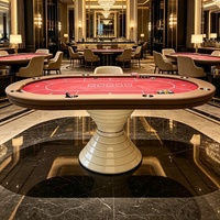 Table de poker Texas Hold'em haut de gamme en bois de chêne ou noyer avec coussin en cuir et coupelles en acier, directement de l'usine WANYAJU