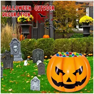Duelos de calabaza inflables de PVC para exterior, decoración de Halloween, juguetes para niños