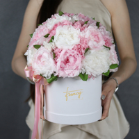 Décoration intérieure pour la maison, fleurs, bouquet de pivoines, cadeau pour la Saint-Valentin, fête des mères, ensemble de roses éternelles préservées dans une boîte